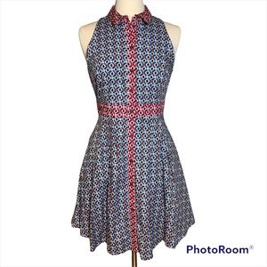 NWT 🆕Anthropologie Maeve blue A-line shirt dress Size 12P
